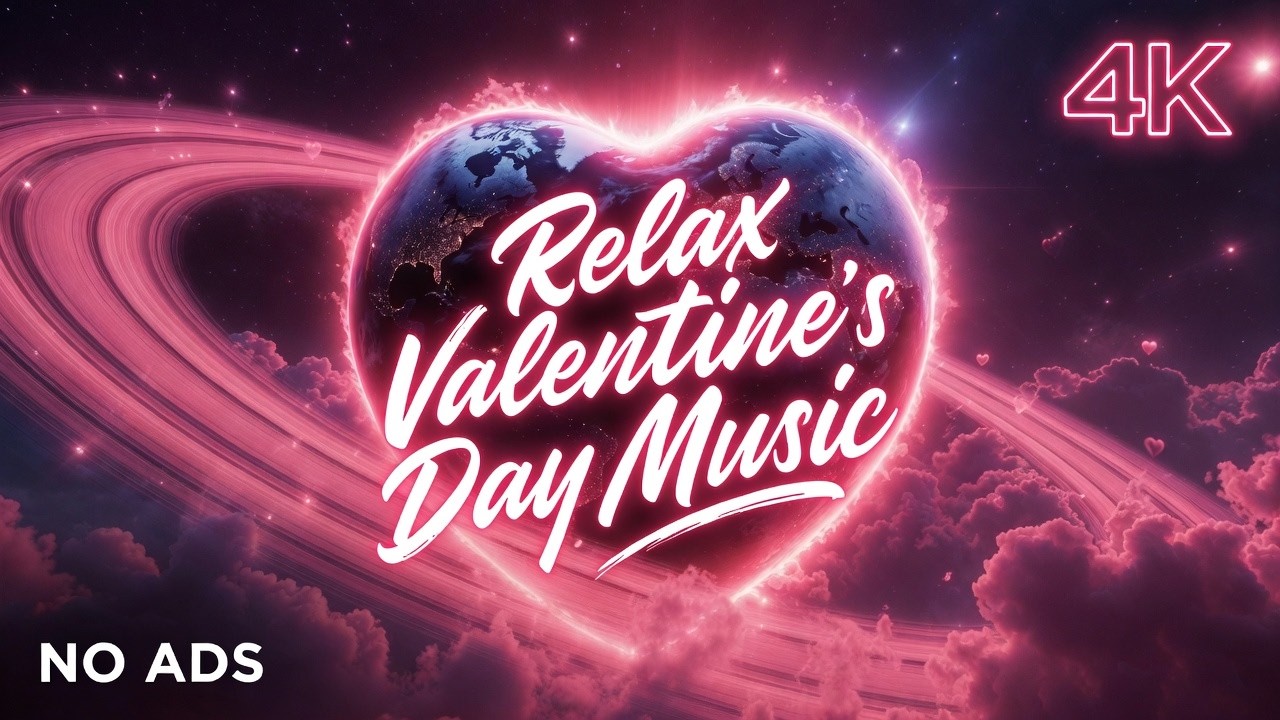 Valentine’s Day Planet & Love City — Deep Space Relax Music for Sleep & Calm | Meditation | 4K video