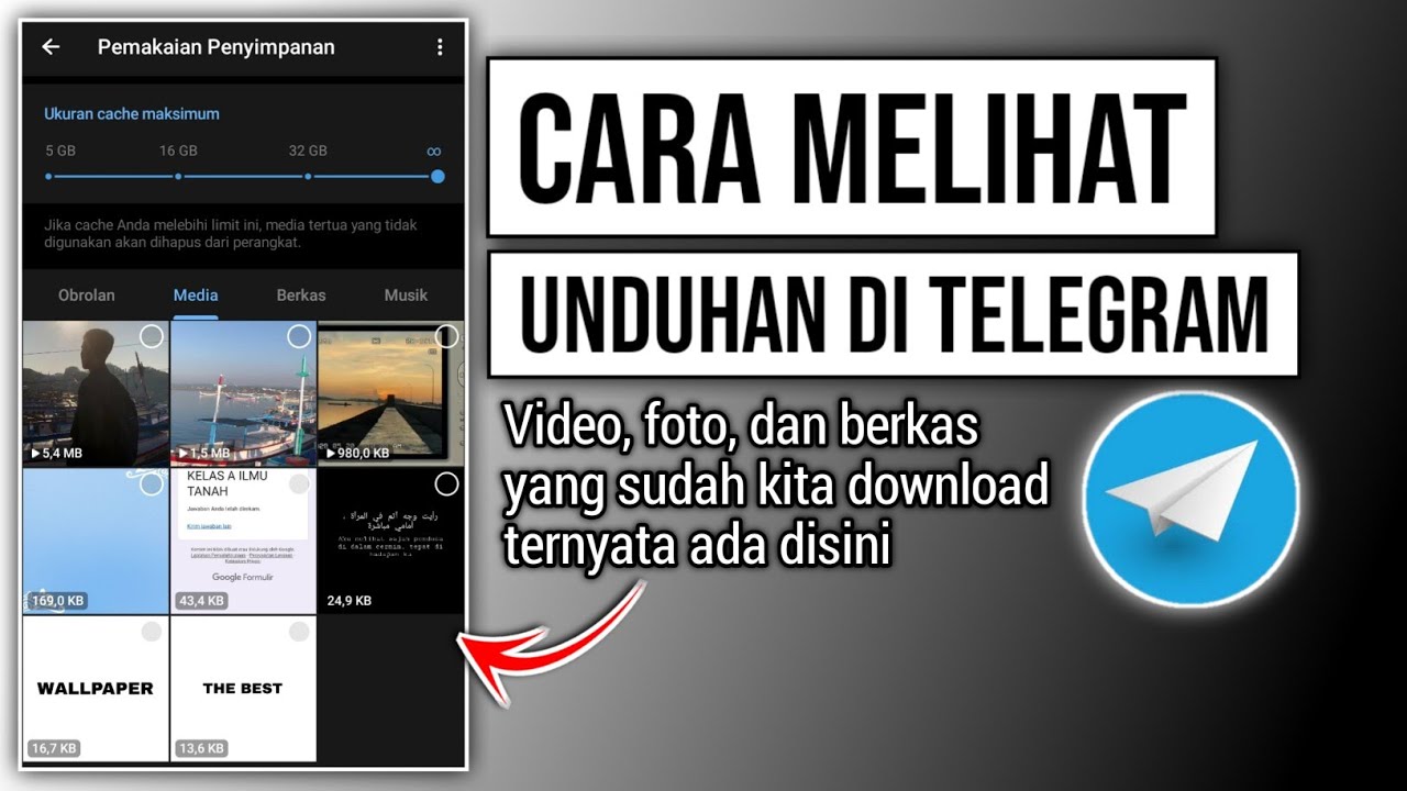 Cara melihat unduhan di telegram | Cara melihat video yang sudah didownload di telegram