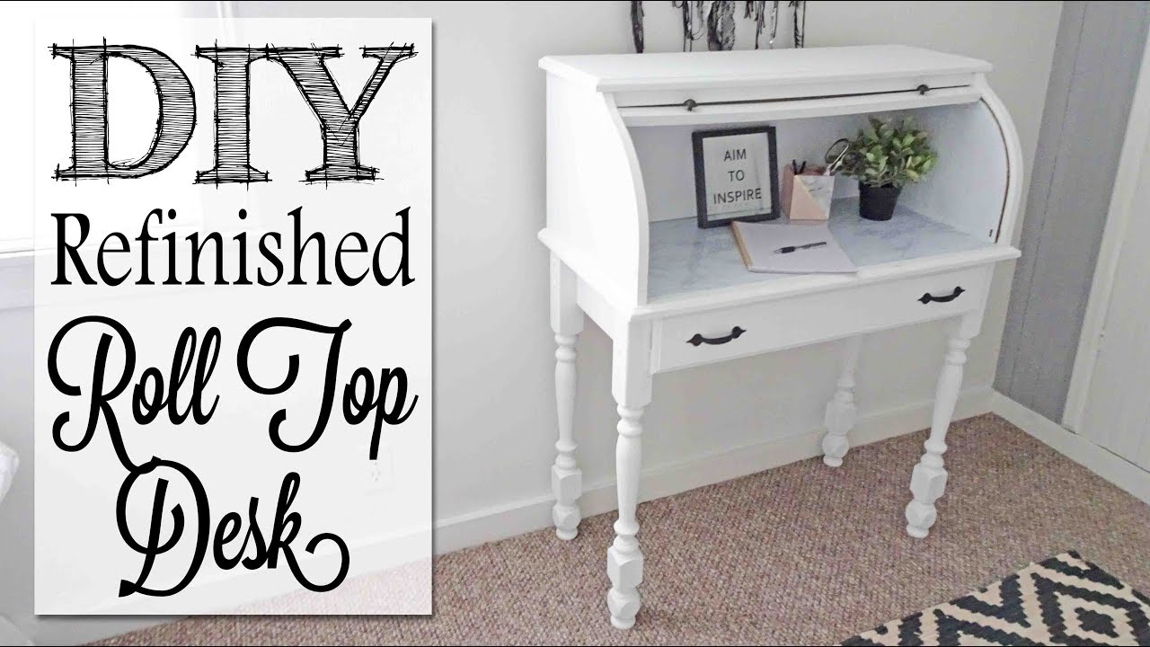 DIY Refinished Roll Top Desk | Before & After