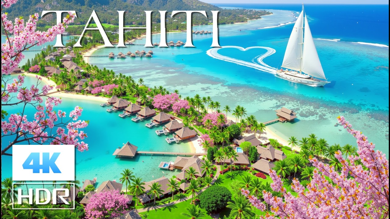 TAHITI FRENCH POLYNESIA 4K ULTRA HD | Turquoise Lagoons, Volcanic Mountains & Deep House Travel