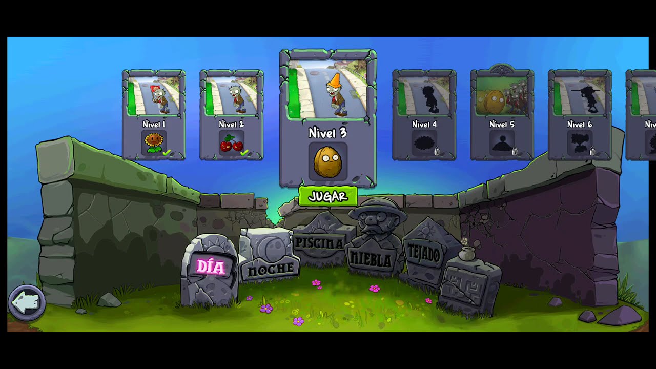 Planta vs. Zombies - Game - Nivel 1-4