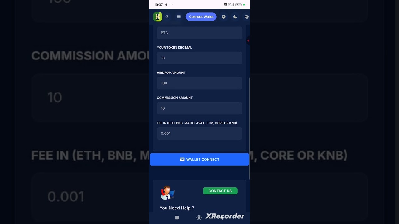 How to create airdrop contract without coding 