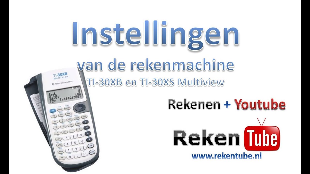 Instellingen van de rekenmachine