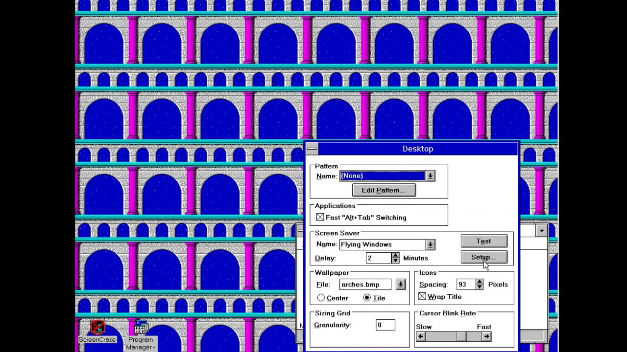 All Windows 3.1 wallpapers and screen savers