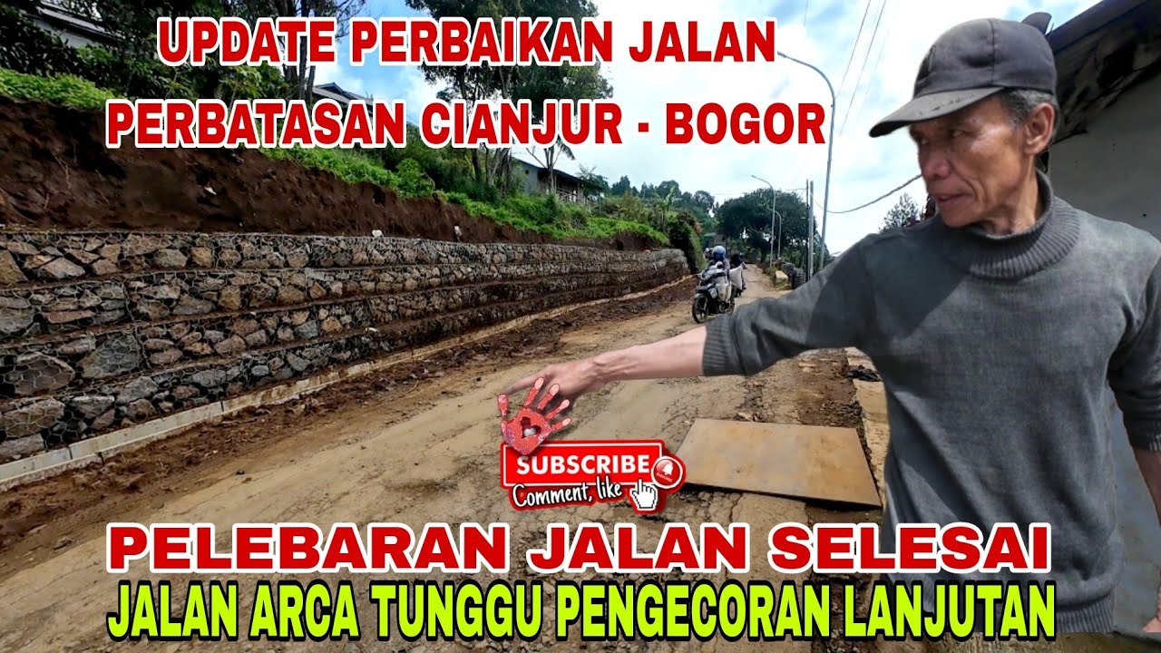 Sudah lebar‼️Update terbaru perbaikan jalan perbatasan Cianjur - Bogor 