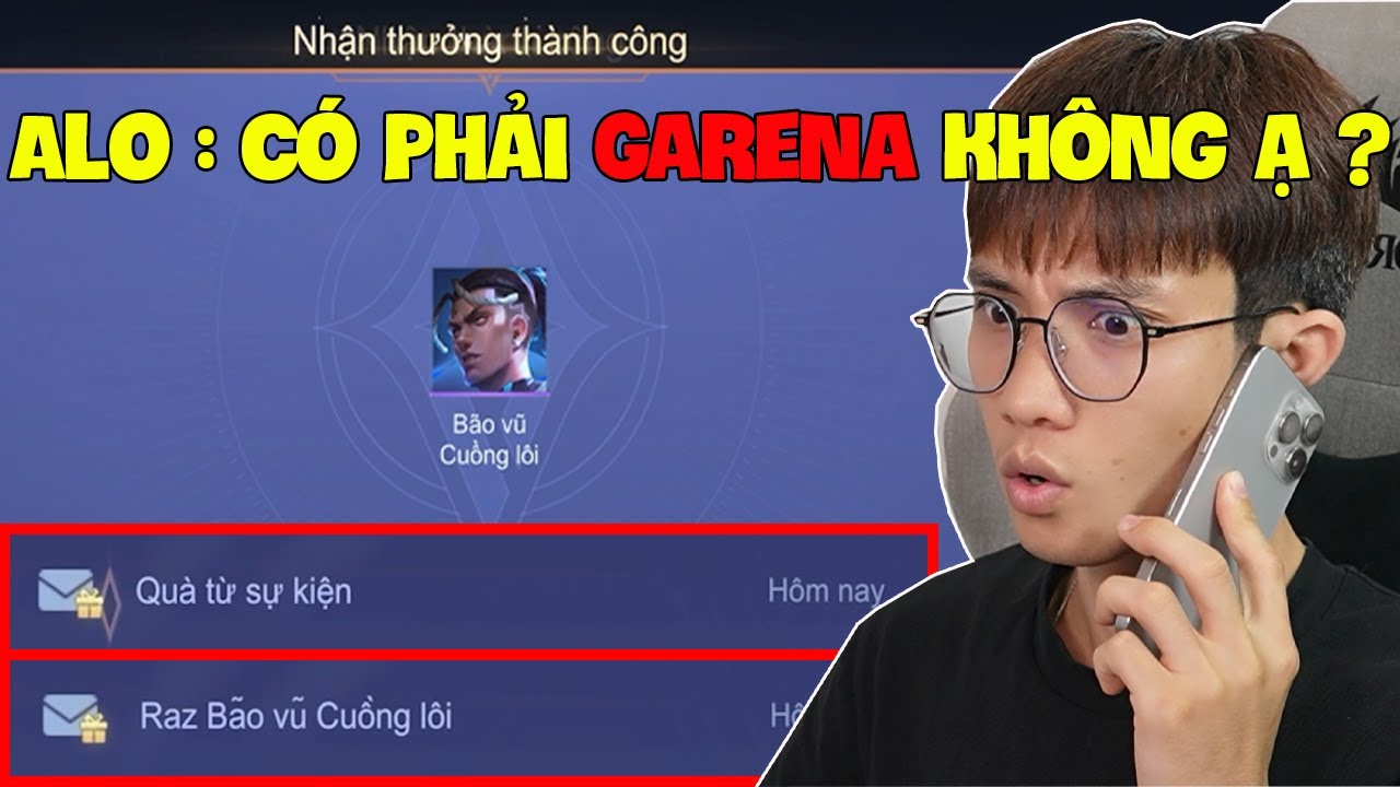 Thử Thách Gọi Điện Cho Garena : Xin Skin Allain Kirito và Raz Bảo Vũ Cuồng Lôi
