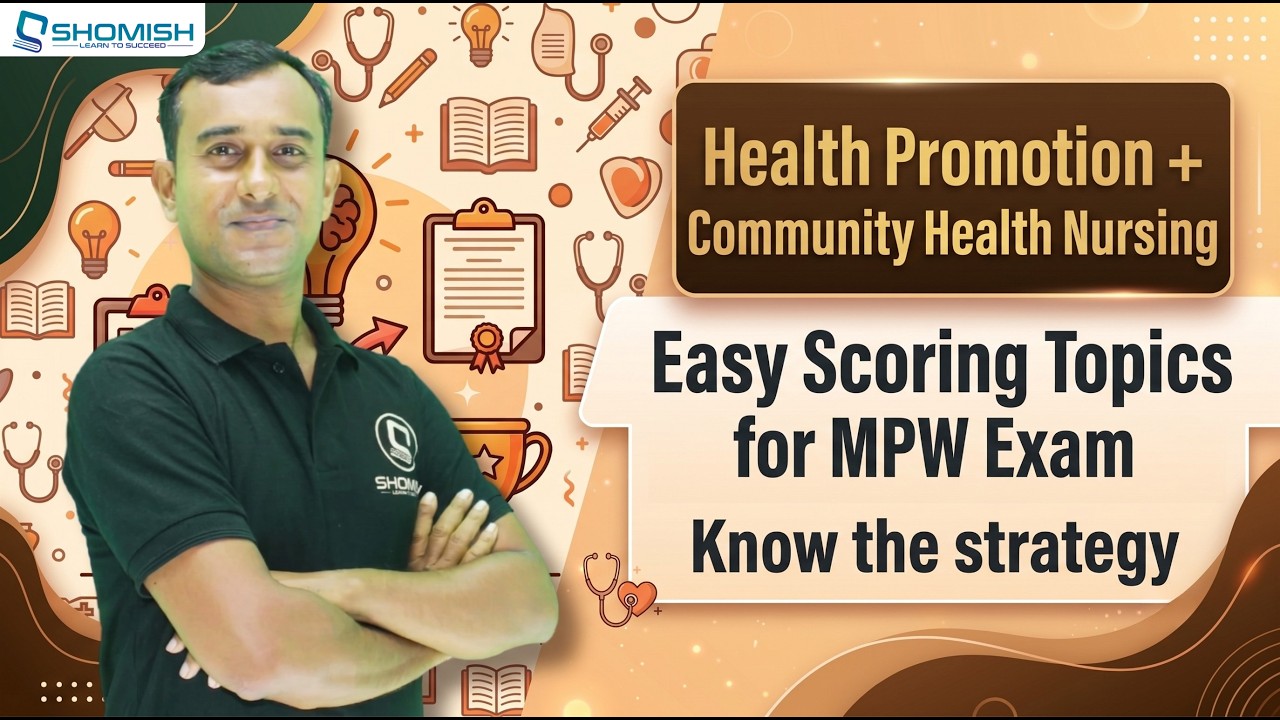 Health Promotion & Community Health Nursing for MPW Exam | Easy Scoring Topics & Strategy | SHOMISH