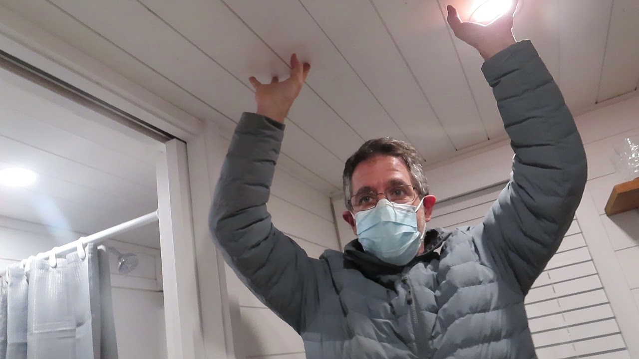 Marcel LeBrun from 12 Neighbours Inc gives a tour of first Tiny Home for a Homeless individual!!