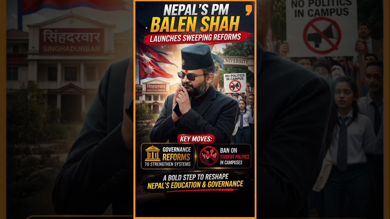 Balen Shah&rsquo;s 100 Education Reforms 🔥 No Exams Till Class 5 & Student Politics Ban Explained|