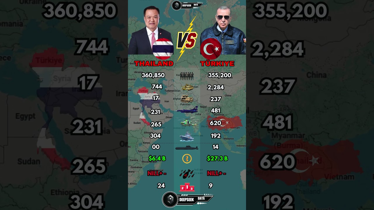 Thailand vs Turkey Military Power Comparison 2026