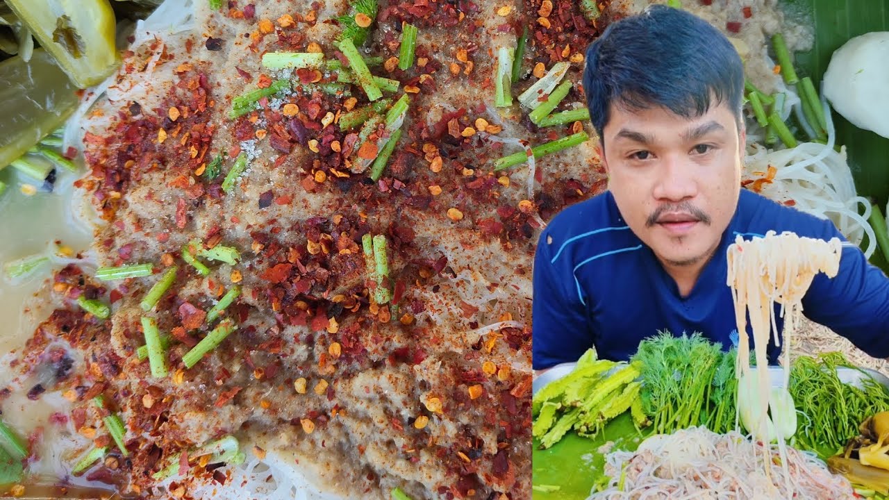 ข้าวปุ้นน้ำยาปลาช่อน สูตรพาชิม หอมเเซ่บนัว เเกล้มผักจากสวนเเซ่บคักคือเก่า @พาชิมchannel-999 