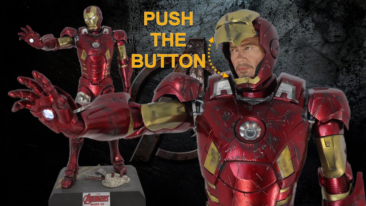 IRON MAN - 1/6 scale 3D Printed Model with Opening Helmet Mechanism and Leds - How to Paint