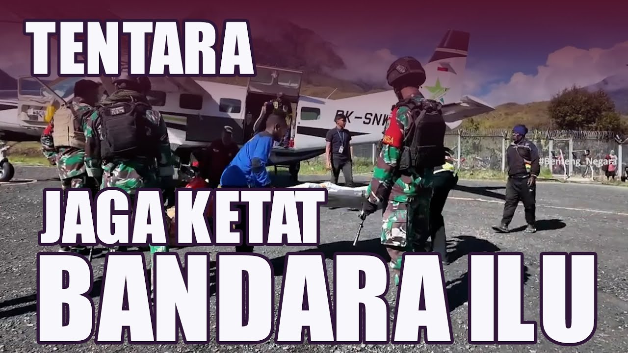 TNI JAGA KETAT BANDARA ILU BUNTUT KONTAK T3MB4K DENGAN KKB #bentengnegara #tni #papua
