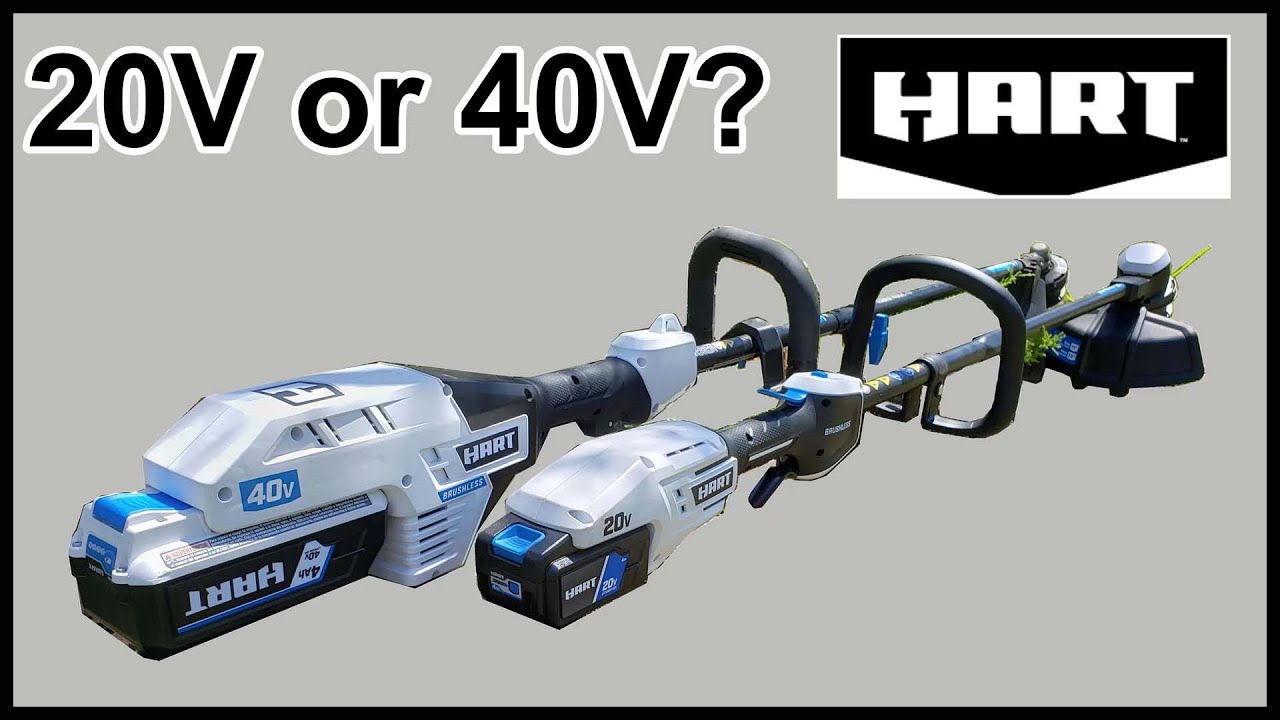 HART 20V vs. 40V Battery String Trimmer REVIEW -- which should you buy?