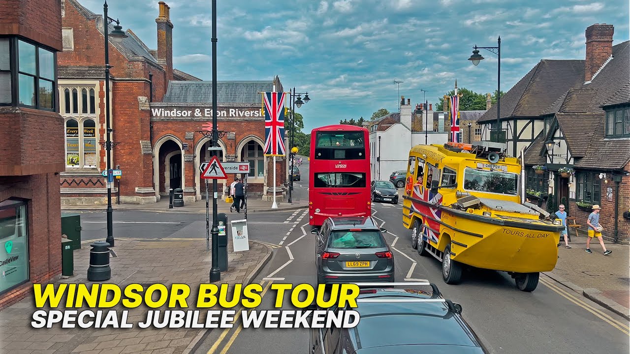 50-min sightseeing bus tour of Windsor and Eton, England 🇬🇧 (Filmed May 2022)