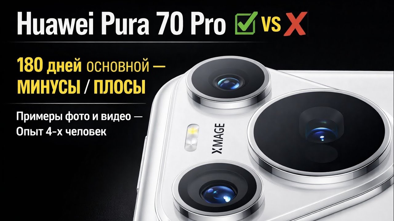 Huawei pura 70 pro✔️🆚❌180 дней основной - МИНУСЫ - ПЛЮСЫ - ПРИМЕРЫ ФОТО И ВИДЕО - ОПЫТ 4-х человек