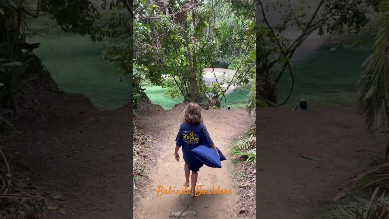 Fun at the creek | #explore #adventure #waterfall #water #rainforest #tropical #funnykids #fun