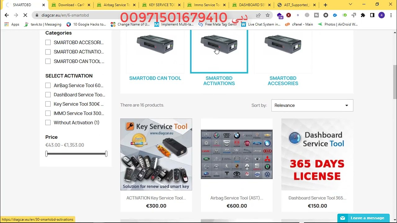 Full review CPT Car Pro Tool Smart cpt carprotool OBD شرح كامل ايرباق كراش
