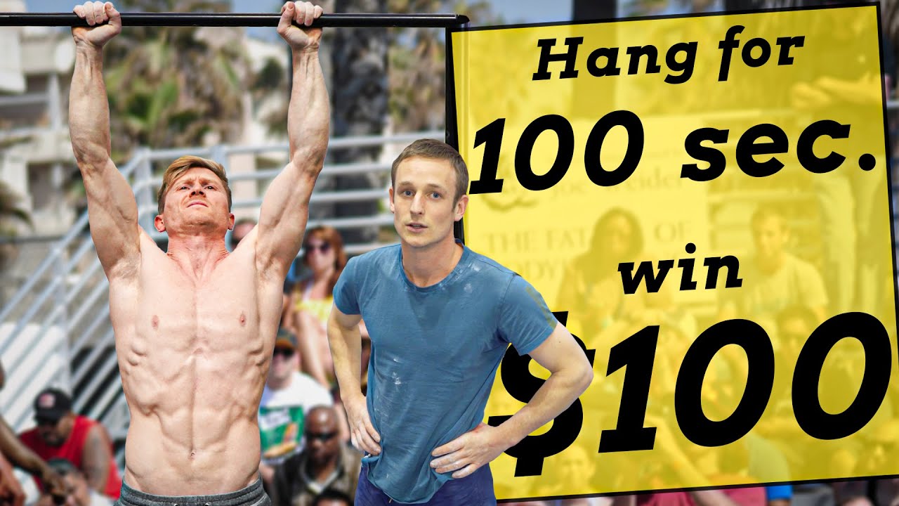 Hang 100 seconds for $100 Challenge  VS  Pro climbers