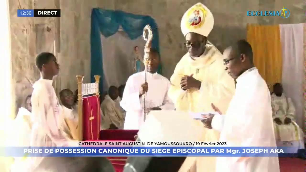 Prise de possession canonique du siège épiscopal du diocèse de Yamoussoukro par Mgr. Joseph AKA.