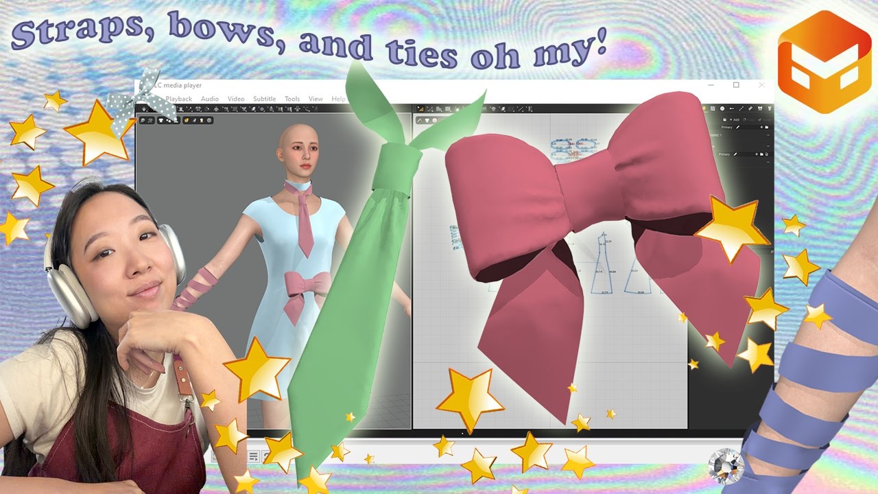 How to make bows, ties, and arm straps in Marvelous Designer