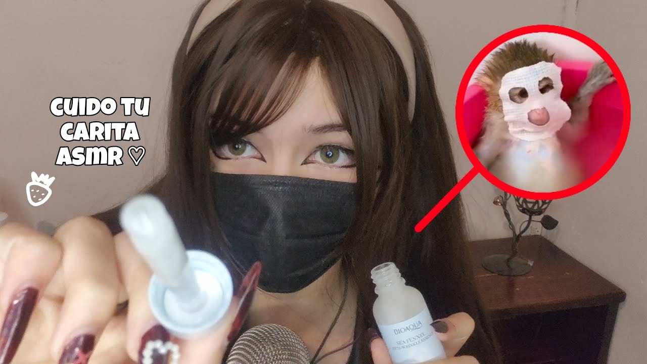 asmr español ♡ limpio tu carita | hago tu rutina de skincare