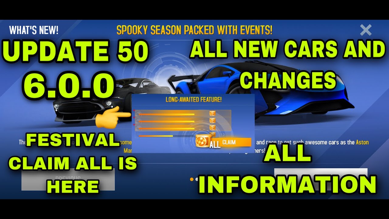 Asphalt 8, Update 50 (6.0.0) is here, All New Cars and Other Information and Changes