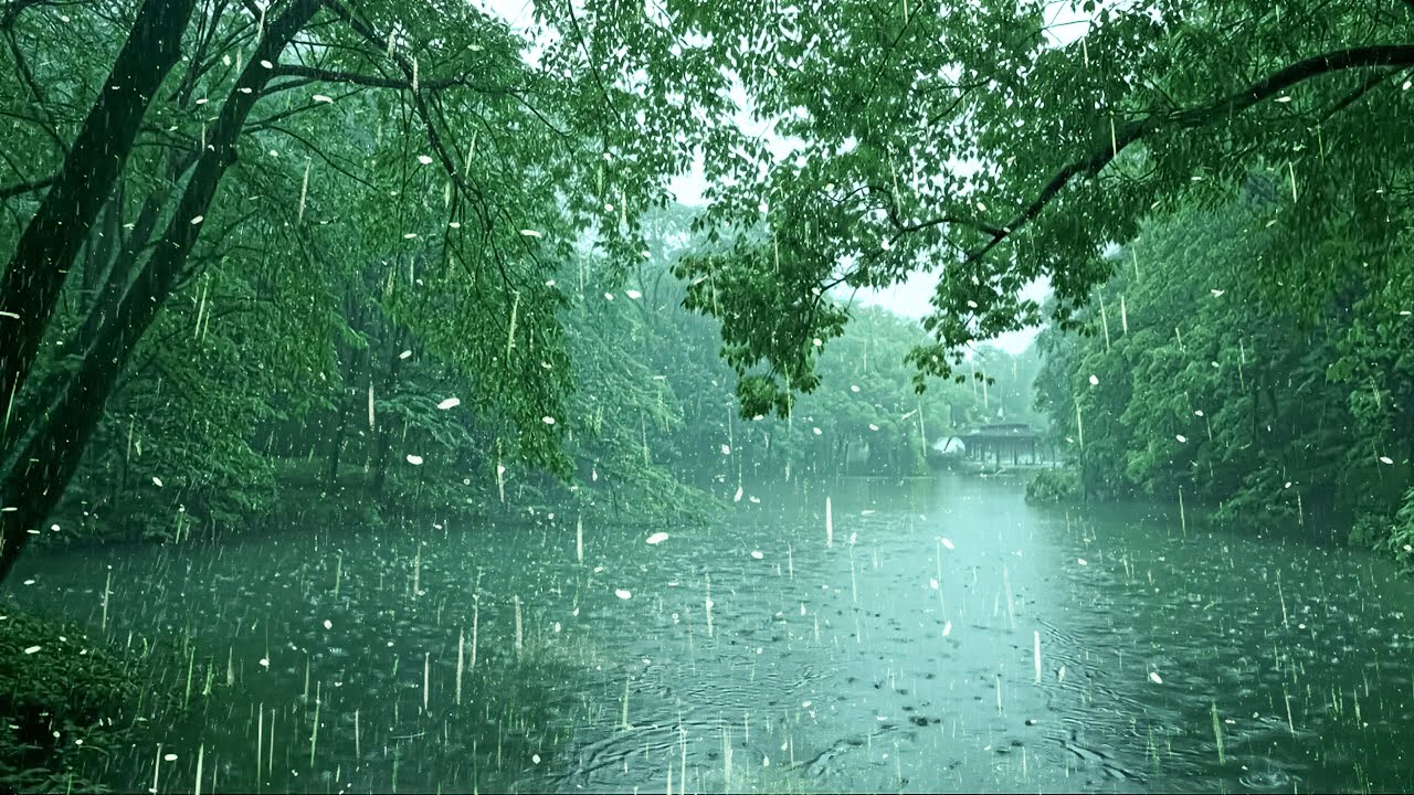 Relax & Sleep with Heavy Rain Sounds | Soothing Rain & ASMR White Noise for Stress Relief