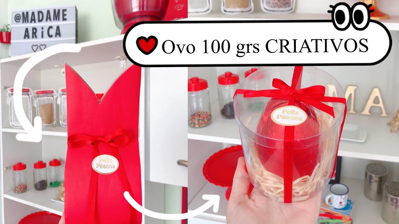 EMBALAGENS PARA OVOS DE 100GRS 🐰🍫 Páscoa 2021