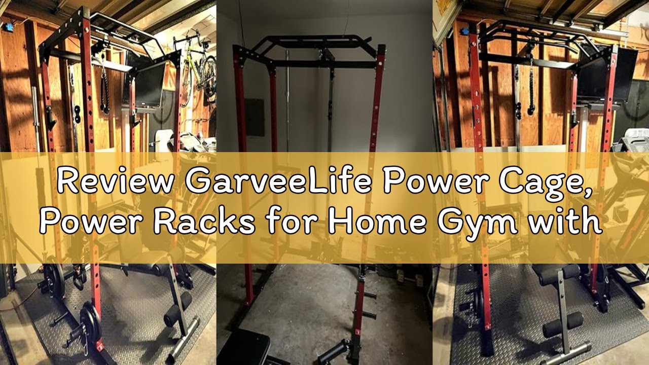 Review GarveeLife Power Cage, Power Racks for Home Gym with Pulley System, 1200 LBS Weight Capacity