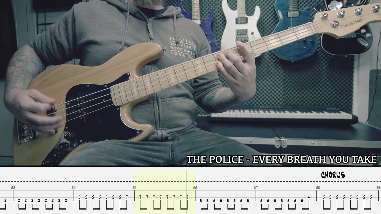 THE POLICE - Every breath you take [BASS COVER + TAB]