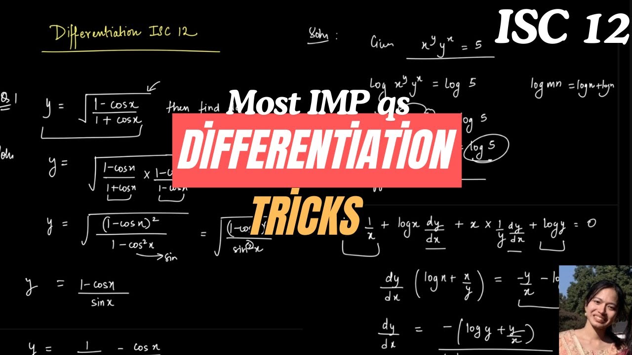 Differentiation tricks🔥💯 |Most Important Questions | ISC 12 Maths #isc #boardexam 