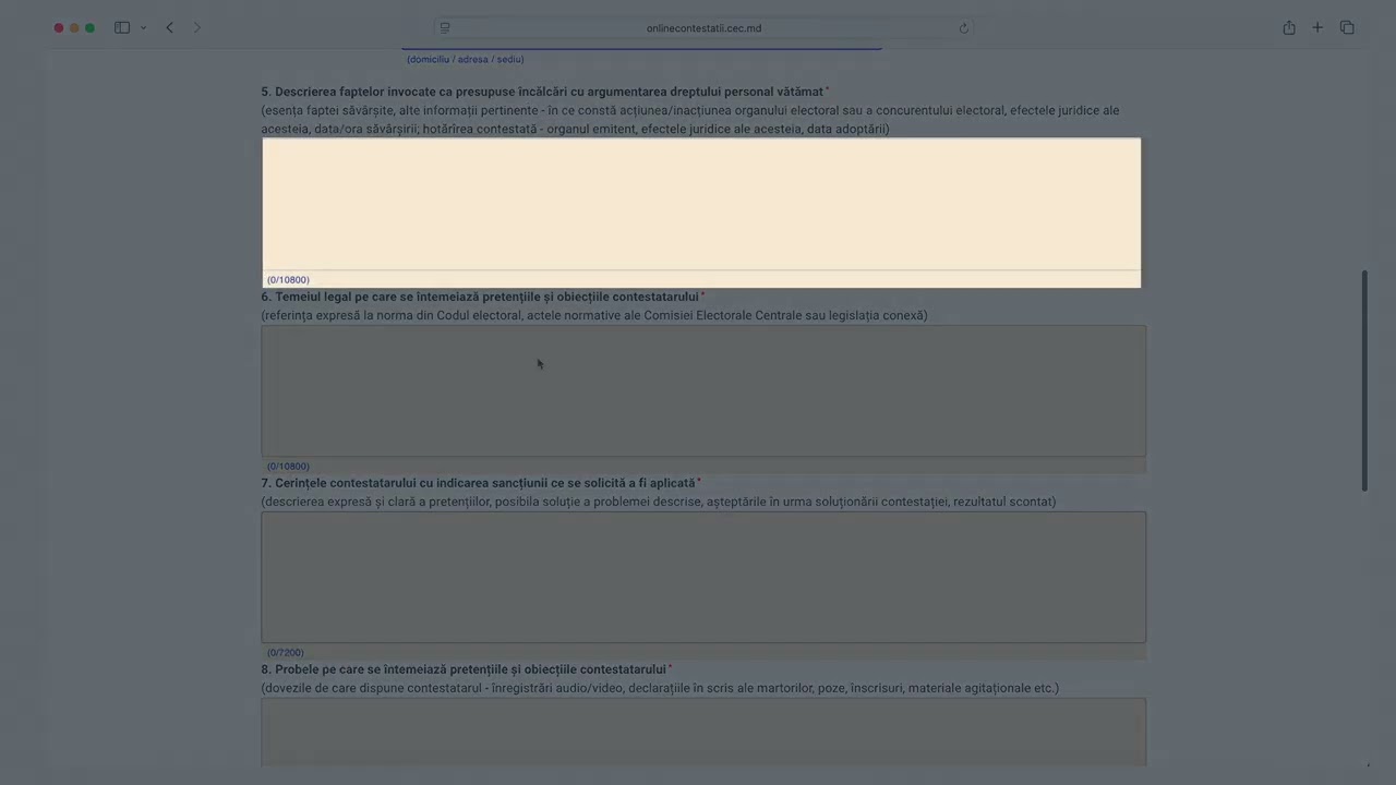 Platforma web „Contestații”