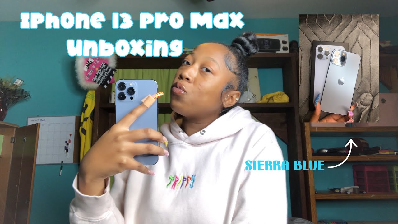 IPhone 13 Pro Max Unboxing + Setup *sierra blue*