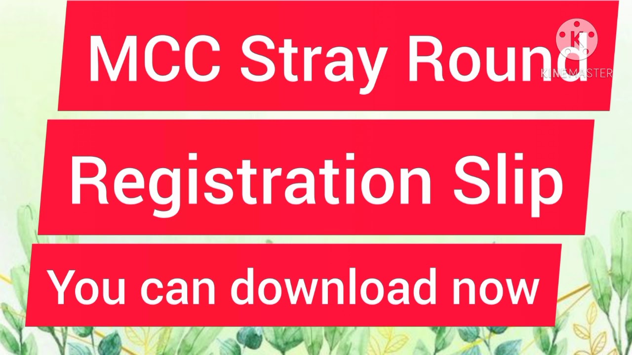 MCC Stray Round Registration Slip - log in and down load ( MCC website) 6/01/21