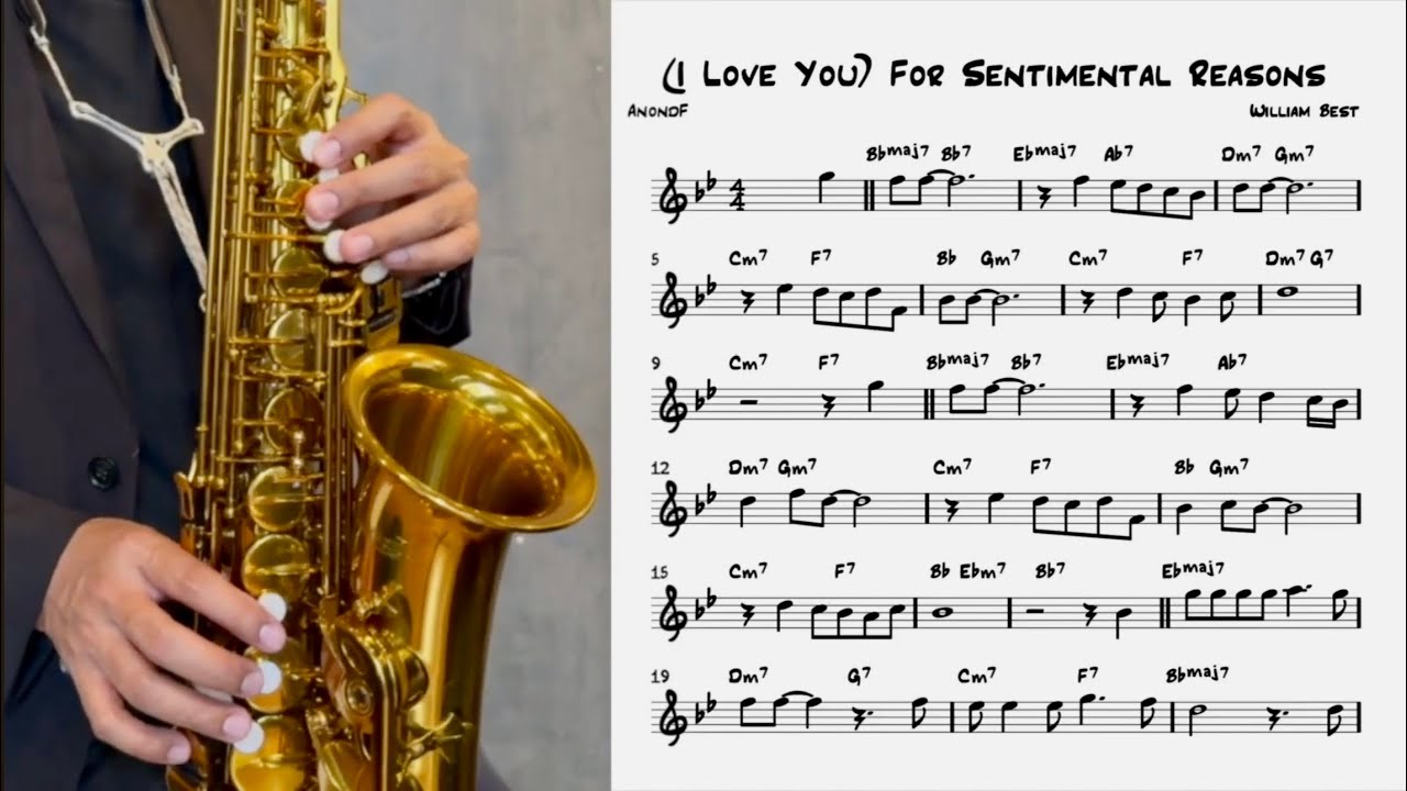 I Love You For Sentimental Reasons (easy solo) for saxophone
