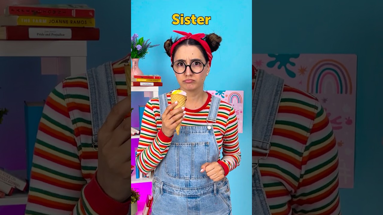 😋 LOL! WORLD&rsquo;S BEST SISTER SHARES SCOOPS! #shorts #kidsvideo