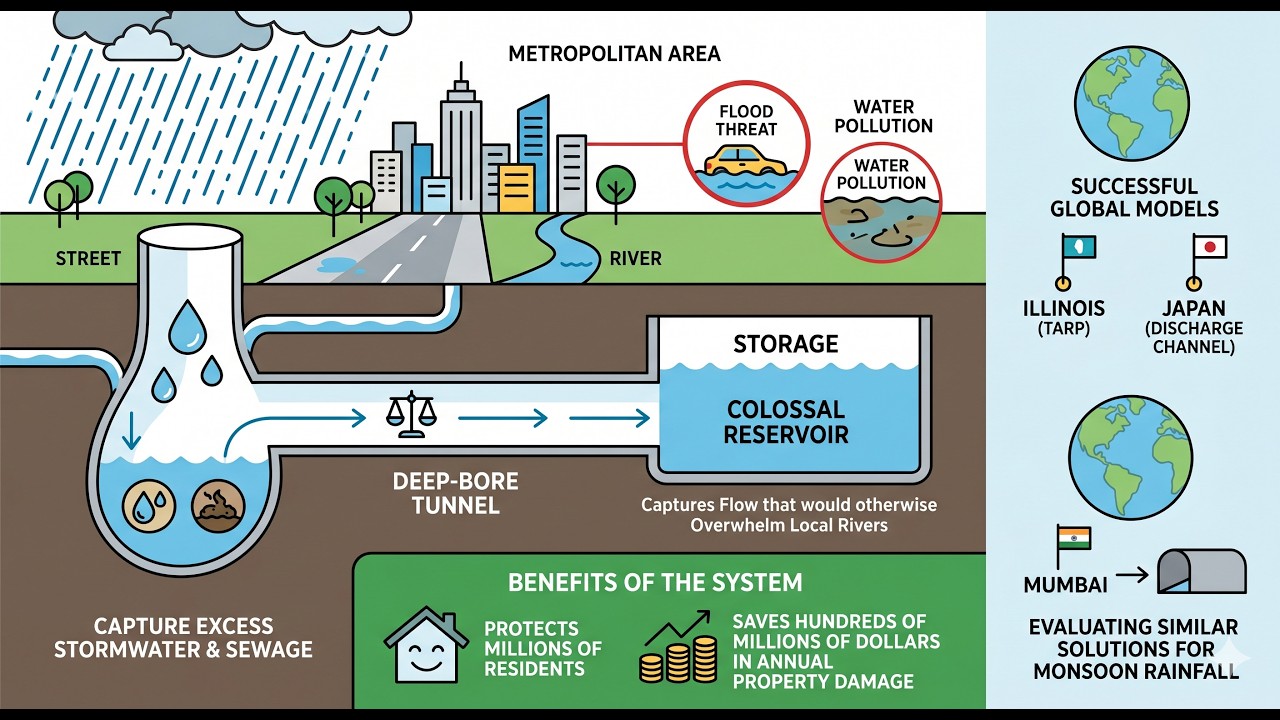 What if Mumbai built a underground drainage system that completely eliminates monsoon flooding