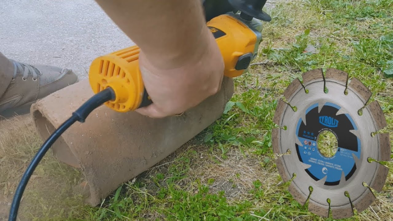 How to cut clay pipe with angle grinder diamond blade DIY