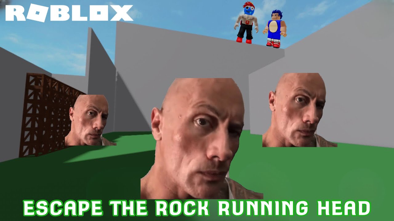 ROBLOX Escape Running Head The Rock #roblox #escaperunninghead #robloxescape