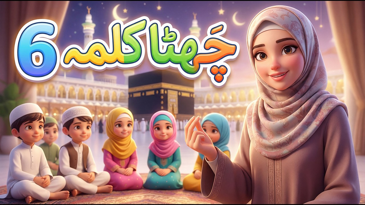 Chata 6 Kalma | Almeera & Haris | Kids Naat | Kids Islamic Video | Ramzan Kids Video