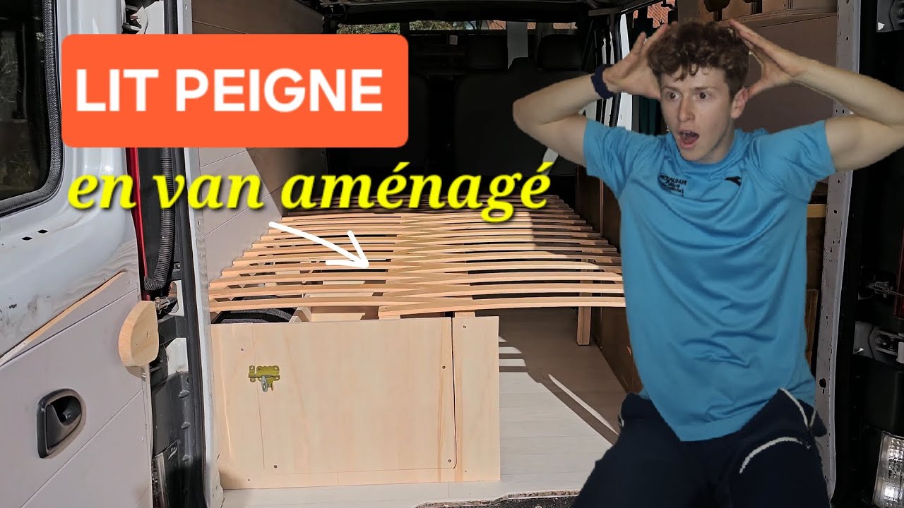 EP 5 : FABRIQUER UN LIT PEIGNE en van aménagé, (plan, Renault Trafic)