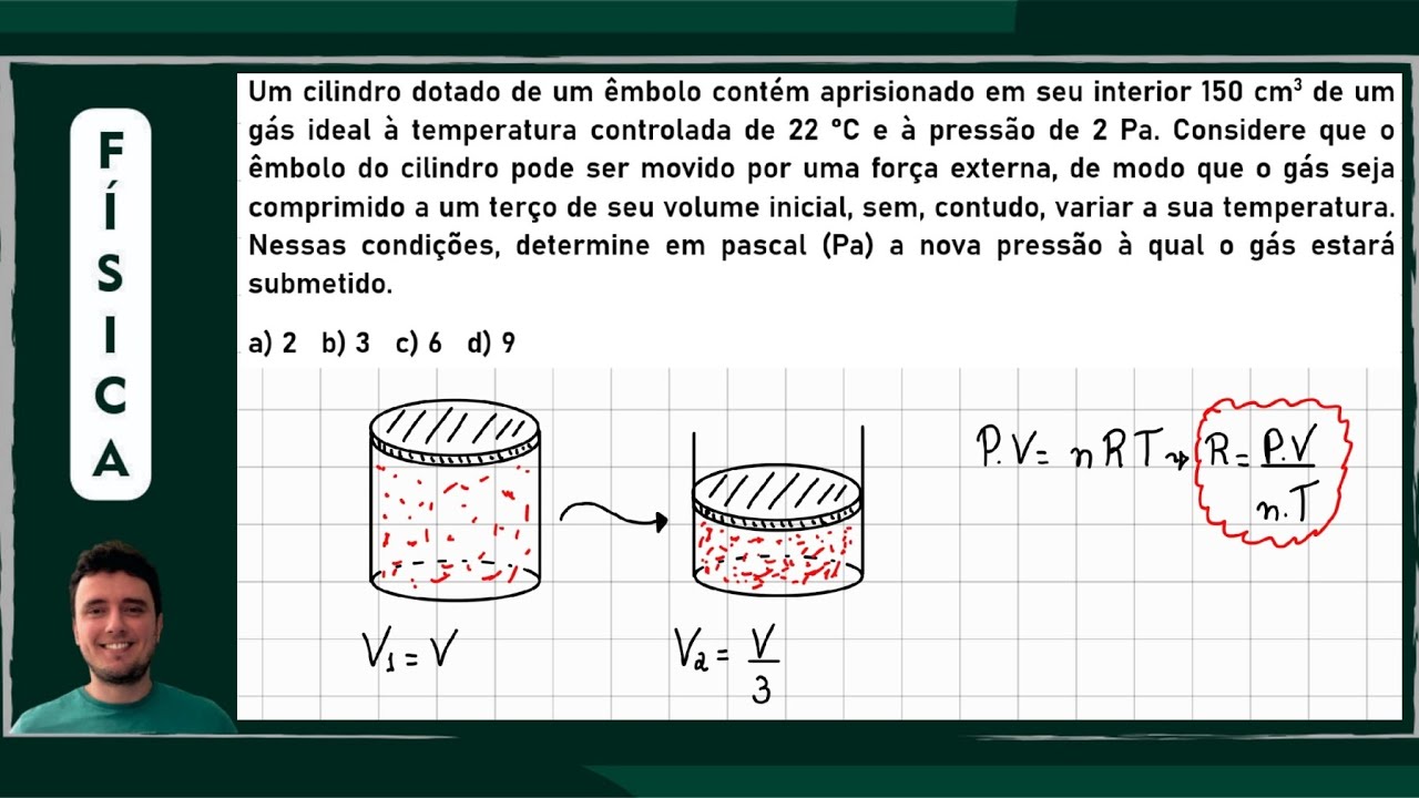 EEAR - Física - Transformações Gasosas - Qual é a nova pressão que o gás estará submetido?