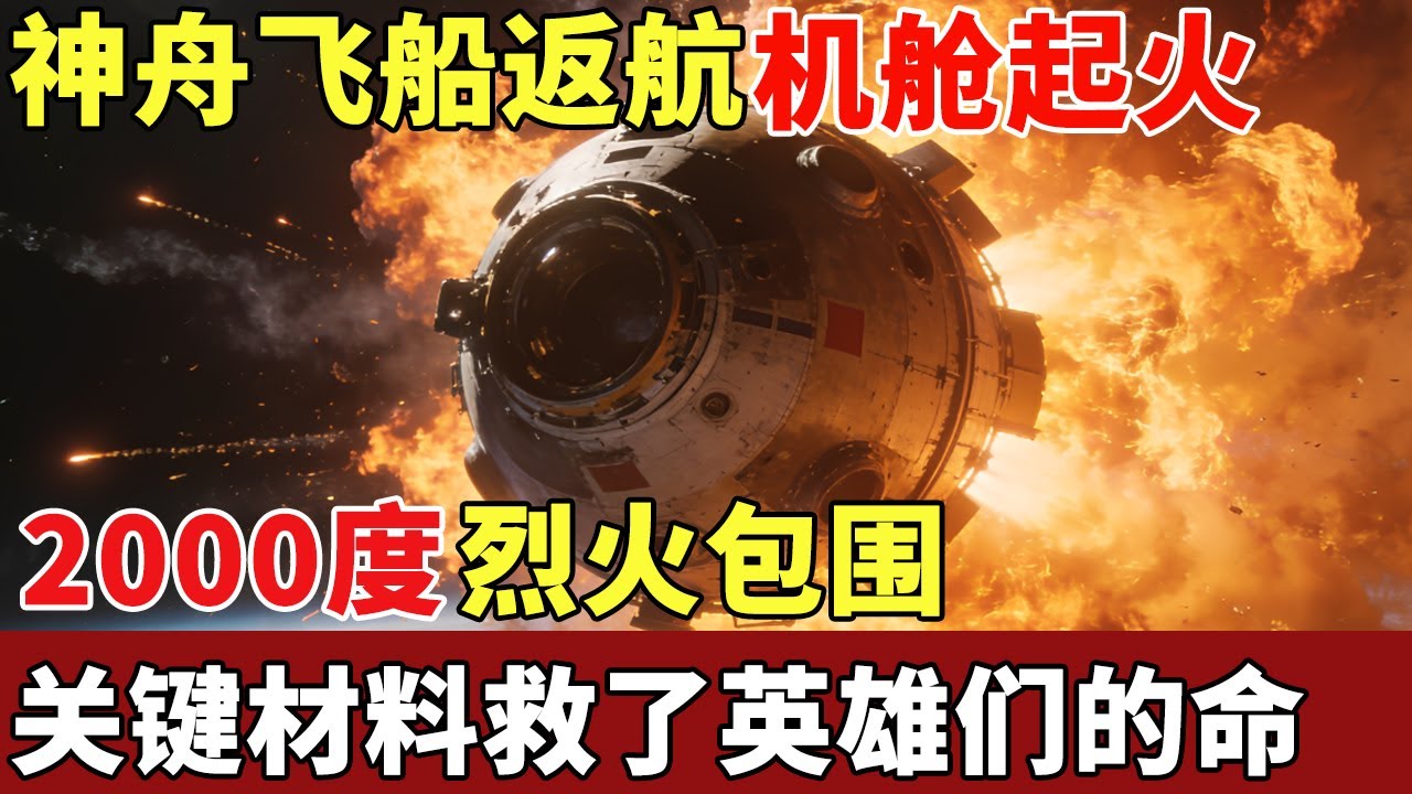 神舟飞船返航机舱起火，宇航员遭2000度烈火包围，关键材料救了英雄们的性命，还只有中国能造【历史档案】