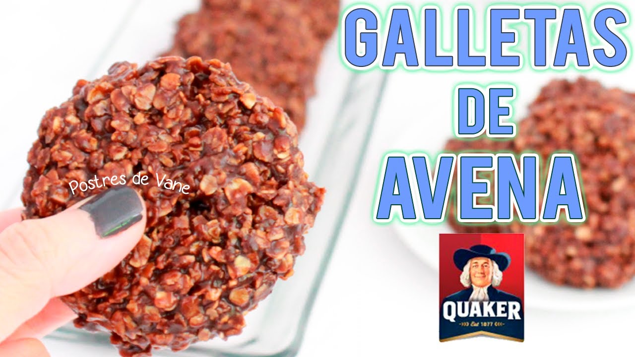 GALLETAS de AVENA saludables receta SIN HORNO | Postres de Vane
