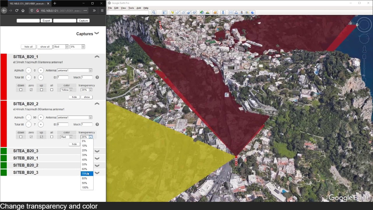 CELLPIX - google earth interface for radio planning