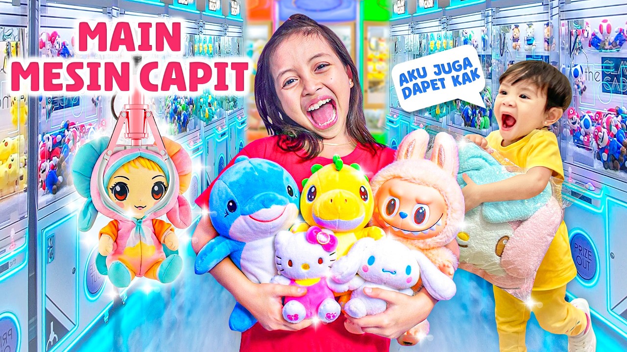 MESIN CAPIT BORONG BONEKA!! 😱 Leika Menang Banyak… Lexie Juga Dapet!
