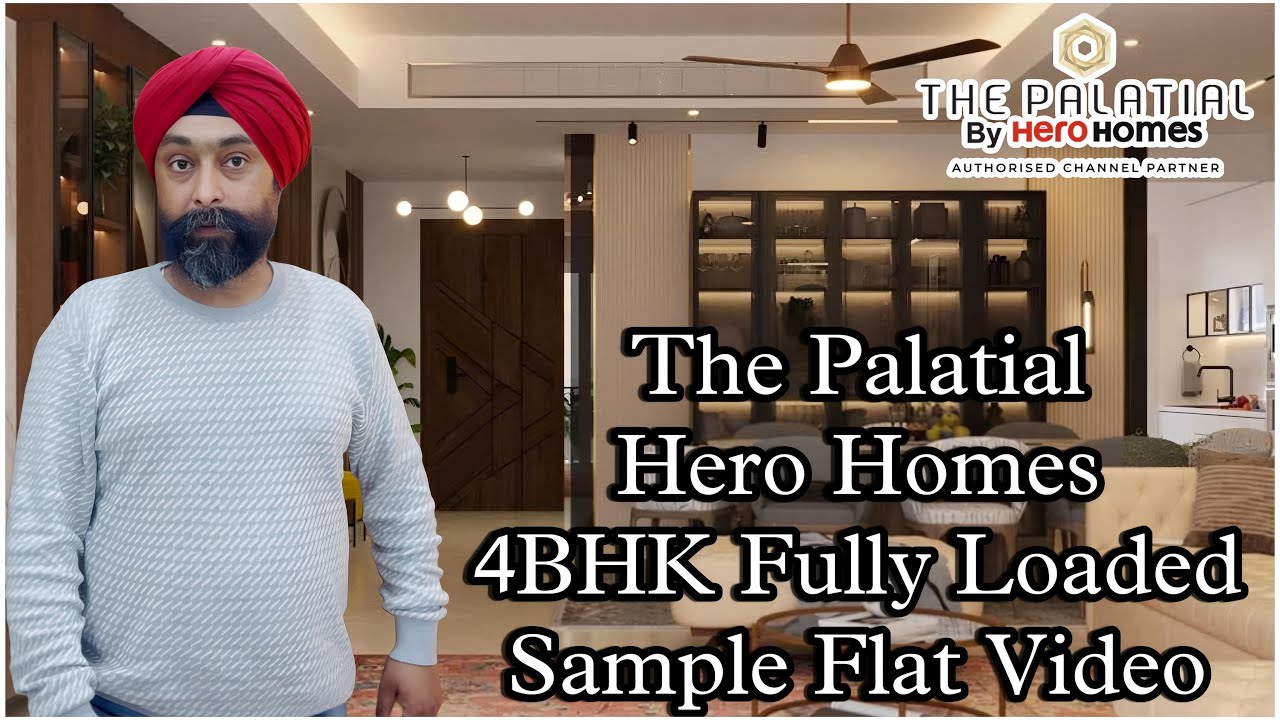 3 & 4 BHK Apartment | Hero Homes The Palatial | Sample flat Video | Sector-104 Gurgaon |#9319502014