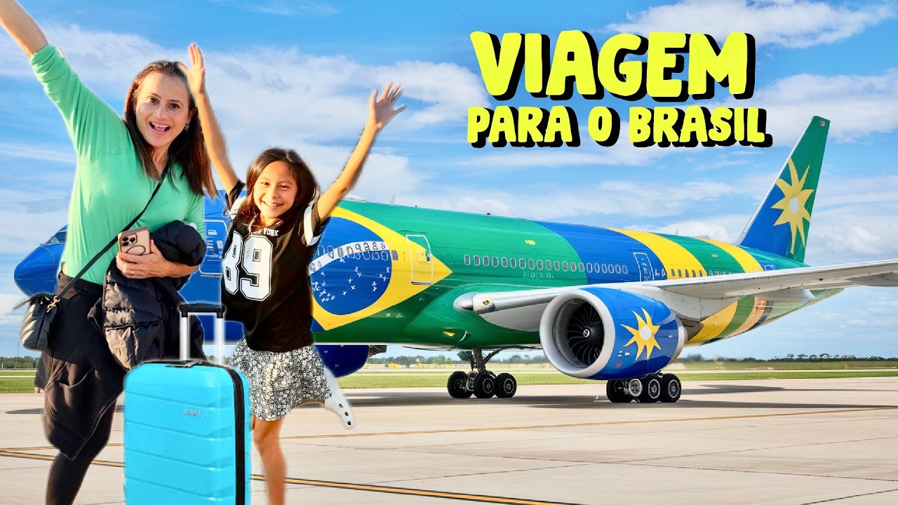 VIAJAMOS PARA O BRASIL DE ULTIMA HORA e PASSAMOS A NOITE NO AVIÃO!✈️🇧🇷