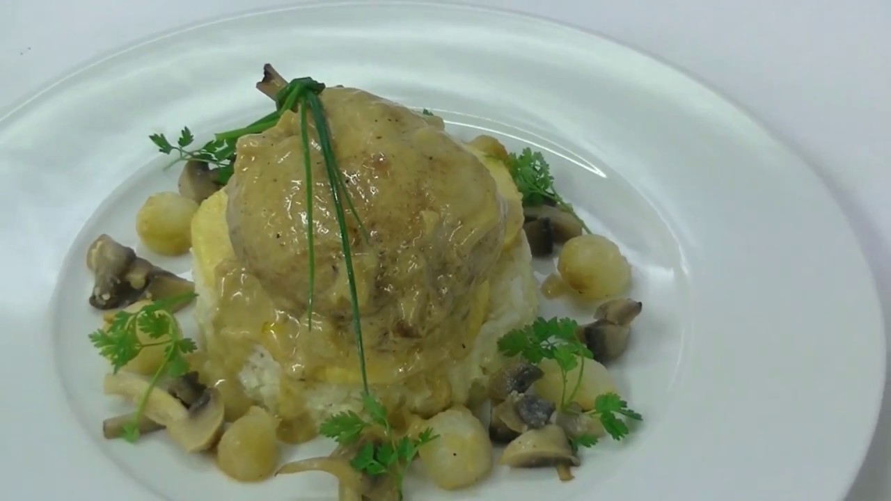 Poulet sauté vallée d'Auge, riz créole par Nicolas SCALABRE